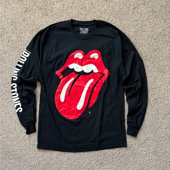 The Rolling Stones 2016 Tour Long Sleeve T Shirt Mens M Band Tee - Picture 1 of 8